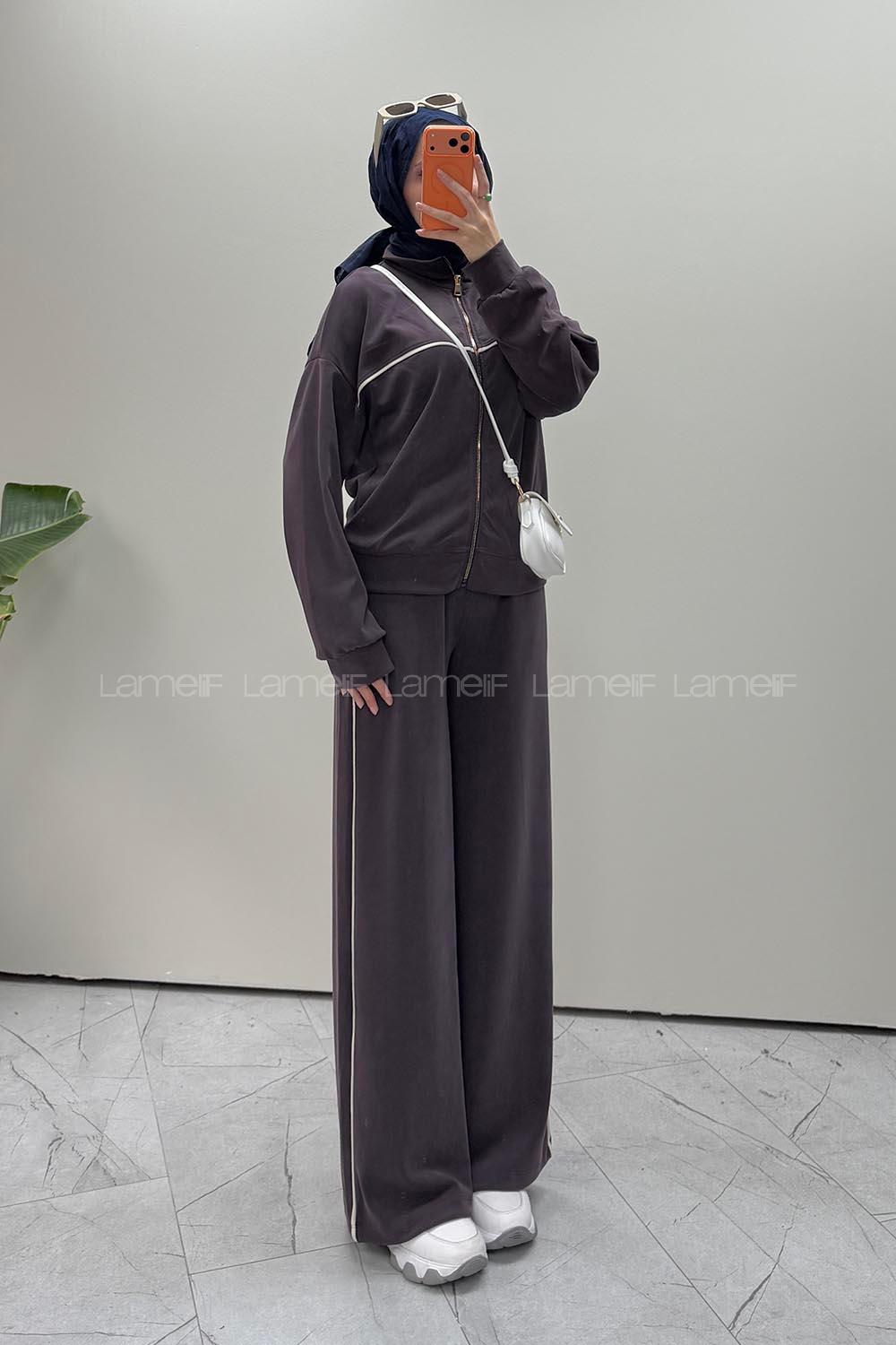 Plum Neckband Long Arm Modal Oysho Regular Trousers Comfortable Suit