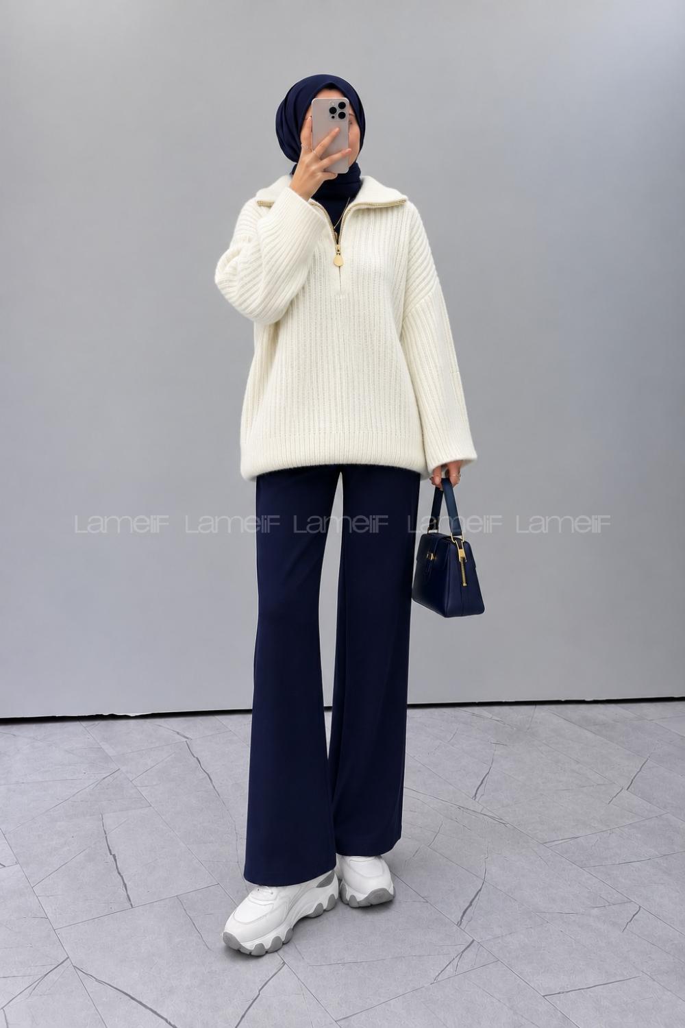 Ecru Turtle Neck Long Arm Jumper