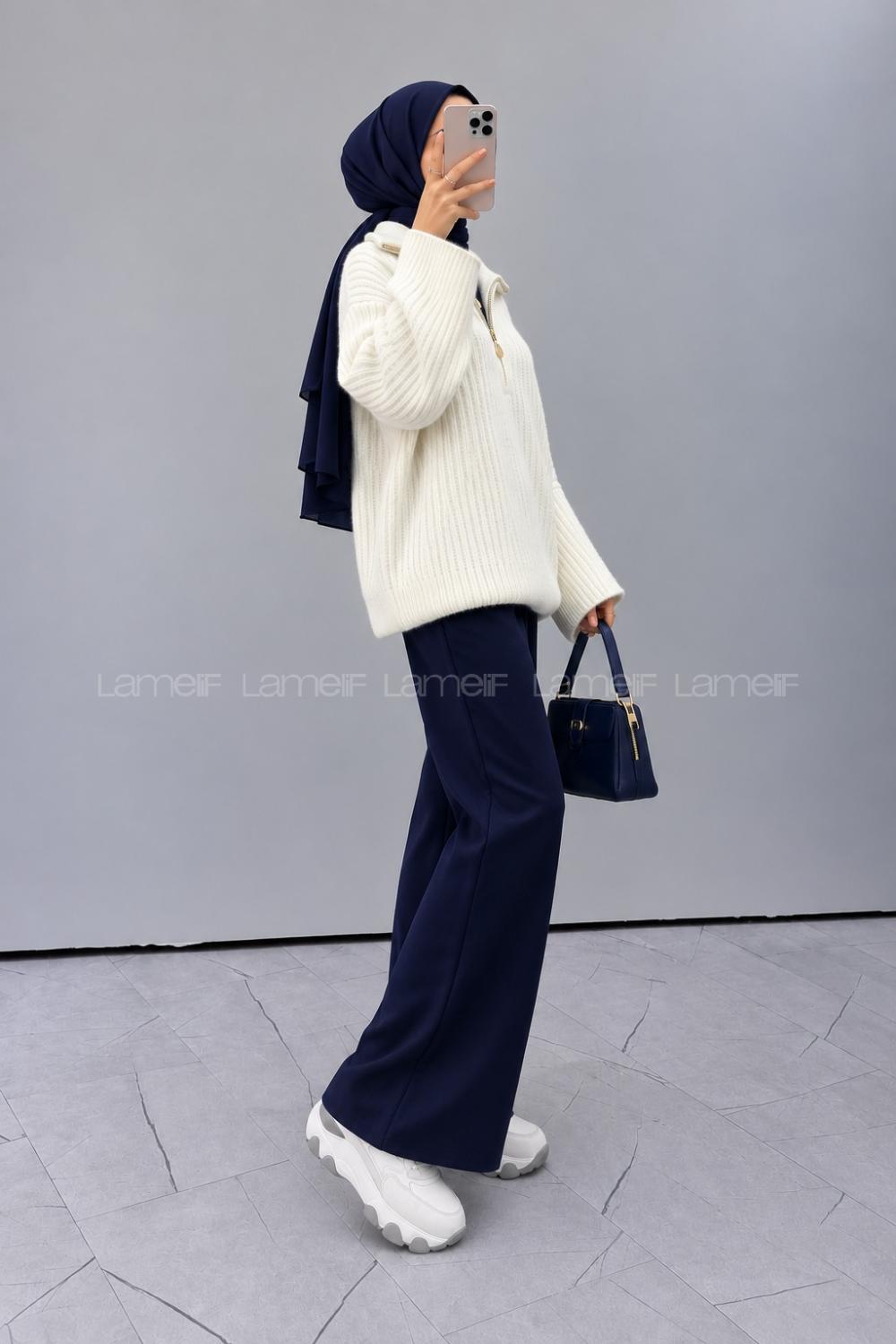 Ecru Turtle Neck Long Arm Jumper