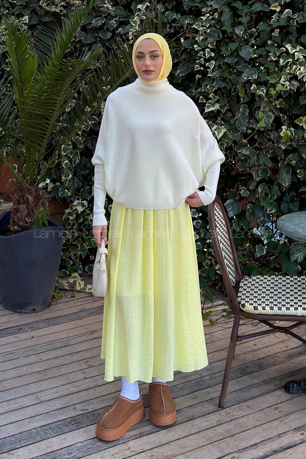 Ecru Turtle Neck Long Arm Jumper