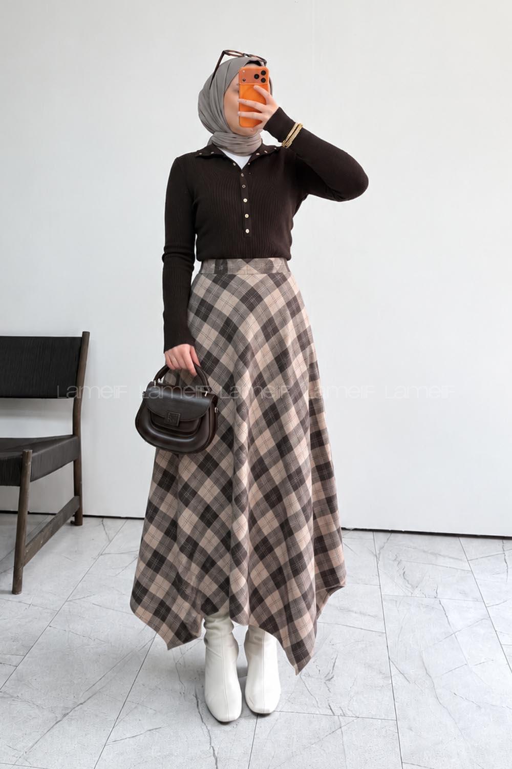Bitter Brown Neckband Long Arm Jumper