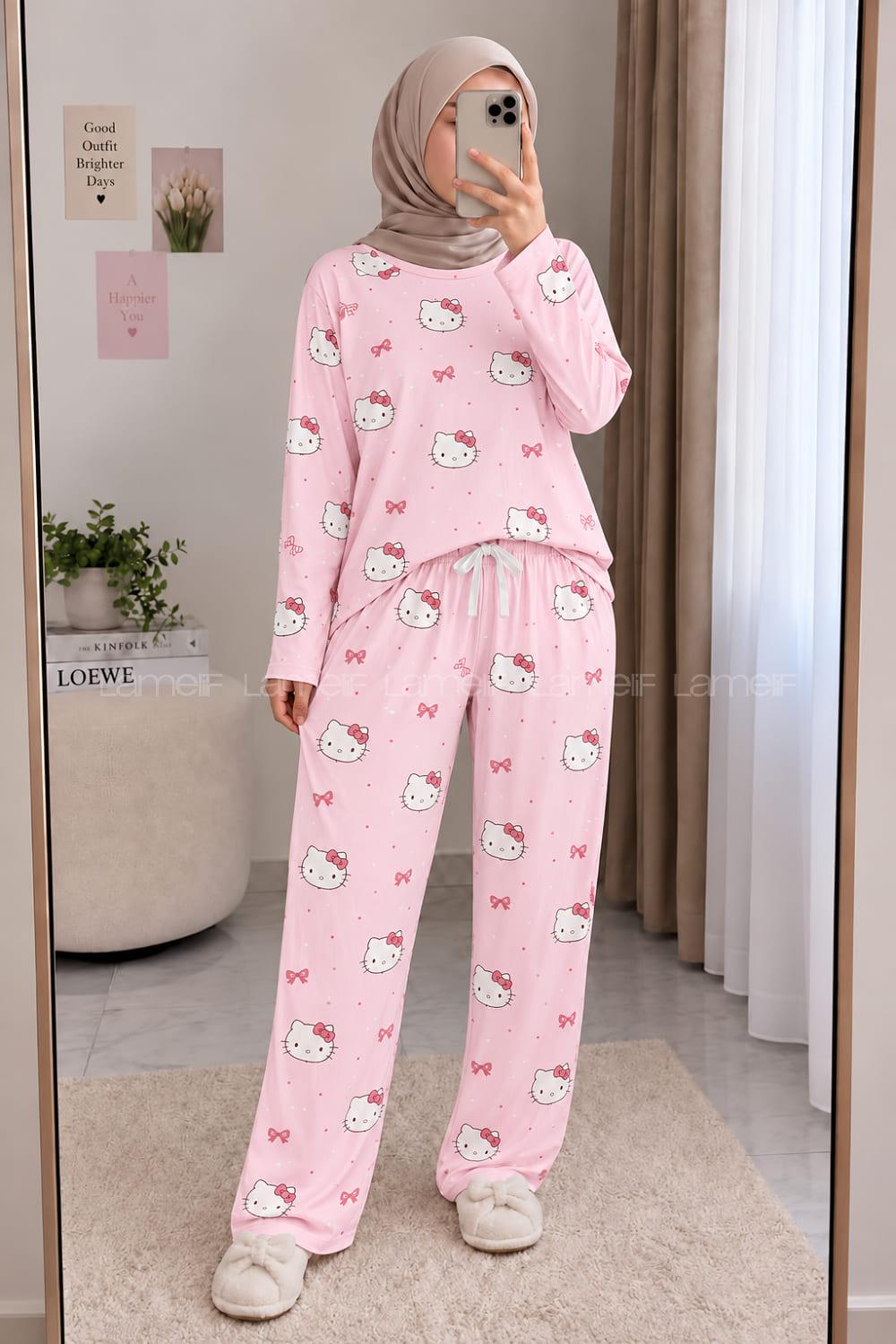 Lamelif Hello Kitty Desenli Pijama Takımı