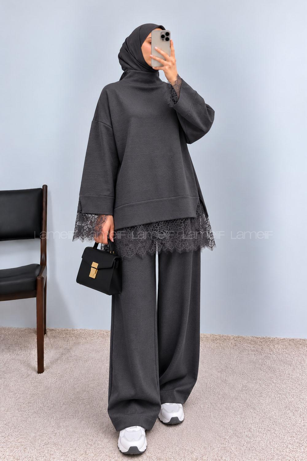 Gray Mock Turtle Neck Long Arm Jumper