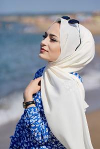 Modalamelif Mavi Yaprak Elbise