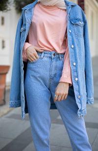 Lamelif Açık Mavi Bf Kot Ceket