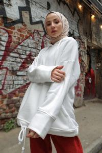 Modalamelif Beyaz Berendıne Z Üç İplik Sweat