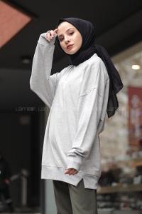 Modalamelif Gri Marigunta Baskılı Sweat