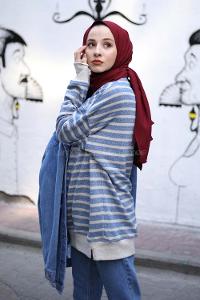 Modalamelif Reflektif Şeritli Sweatshırt