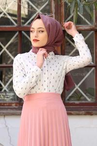 Modalamelif Deniz Figürlü Gömlek Beyaz