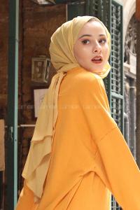 Modalamelif Krep Şal Hardal