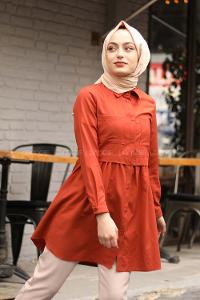 Modalamelif Kiremit Prenses Model Tunik