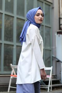 Modalamelif Beyaz İki Cep Gömlek