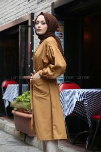 Modalamelif Uzun Gömlek Hardal Sarısı