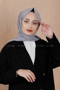 Quu Organik Cotton Şal Kalın Çizgili Gri