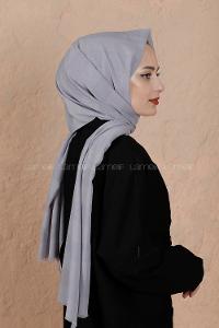 Quu Organik Cotton Şal Kalın Çizgili Gri