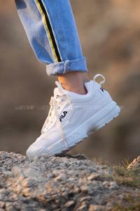 Modalamelif Kalın Tabanlı Spor Ayakkabı Beyaz