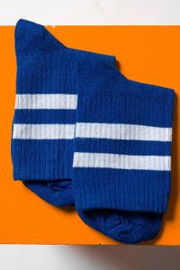 Modalamelif Old Scholl Şeritli Mavi Çorap