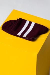 Modalamelif Old Scholl Şeritli Patlıcan Moru Çorap