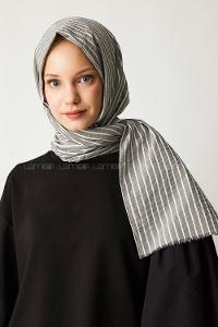 Modalamelif Füme Çizgili Pamuk Şal