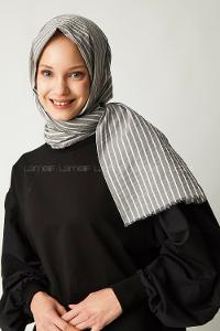 Modalamelif Füme Çizgili Pamuk Şal