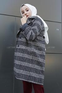 Modalamelif Kuruvaze Ekose Ceket Siyah