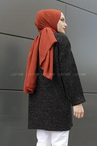 Modalamelif Yarım Boğazlı Triko Tunik Siyah