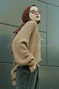 Modalamelif Düğmeli Selanik Hırka Karamel