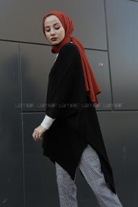 Modalamelif V Yaka triko Panço Siyah