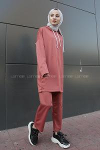 Modalamelif Sucuba Kapşonlu Takım  Gül