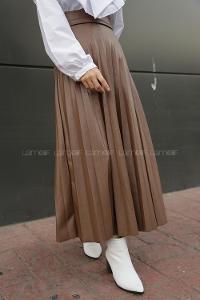 Modalamelif Kahverengi Renk Deri Etek