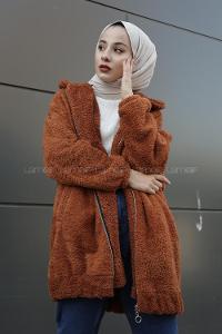 Tan Shirt Collar Long Arm Coat