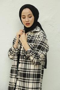 Modalamelif Siyah Krınkıl Medine İpeği Şal