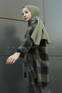 Modalamelif  Önü Düğmeli Oduncu Gömleği  Haki