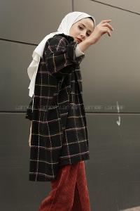 Modalamelif Tek Cepli Ekose Oduncu Gömlek Siyah