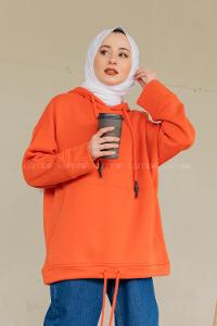 Modalamelif Berendıne Z Üç İplik Sweat Açık Kiremit