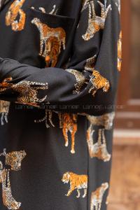 Modalamelif Tek Cep Detaylı Kaplan  Desen Gömlek