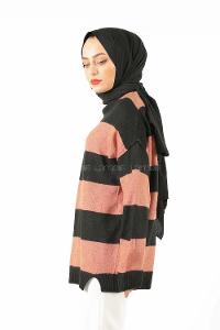 Modalamelif Gül Kurusu Kontrast Triko Kazak