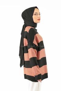 Modalamelif Gül Kurusu Kontrast Triko Kazak