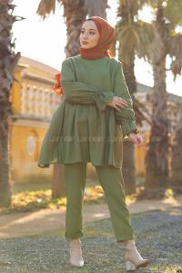 Modalamelif Kol Bağlamlı İkili Takım Haki