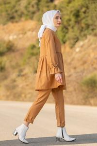 Modalamelif Kol Bağlamlı İkili Takım Sütlü Kahve