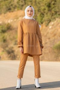 Modalamelif Kol Bağlamlı İkili Takım Sütlü Kahve