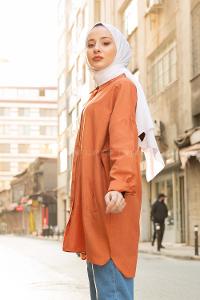 Modalamelif Boyfirend Gömlek Kiremit