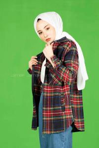 Modalamelif Önü Fermuarlı Cepli Gömlek Lacivert