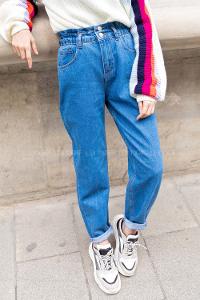 Modalamelif Twin Beli Lastikli  Mom Jean Mavi