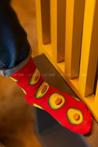 Modalamelif Kırmızı Avakado Baskılı Çorap