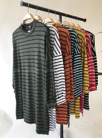 Modalamelif İnce Beyaz Çizgili Tunik Taba