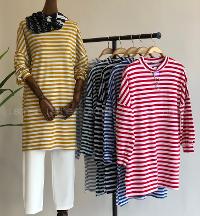 Modalamelif  Çizgili Tunik  Siyah