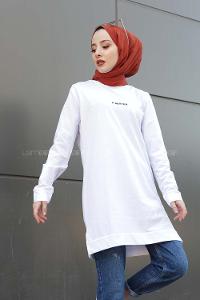 Modalamelif A Better Baskılı Sweatshirt Beyaz