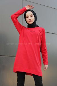 Modalamelif A Better Baskılı Sweatshirt Kırmızı