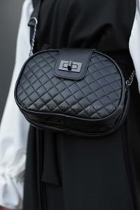 Lamelif Matmazel Askılı Omuz Çantası Siyah